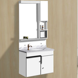 9371大理石雅士白低挡水600长PVC普通镜现代风格吊柜浴室柜洗脸盆